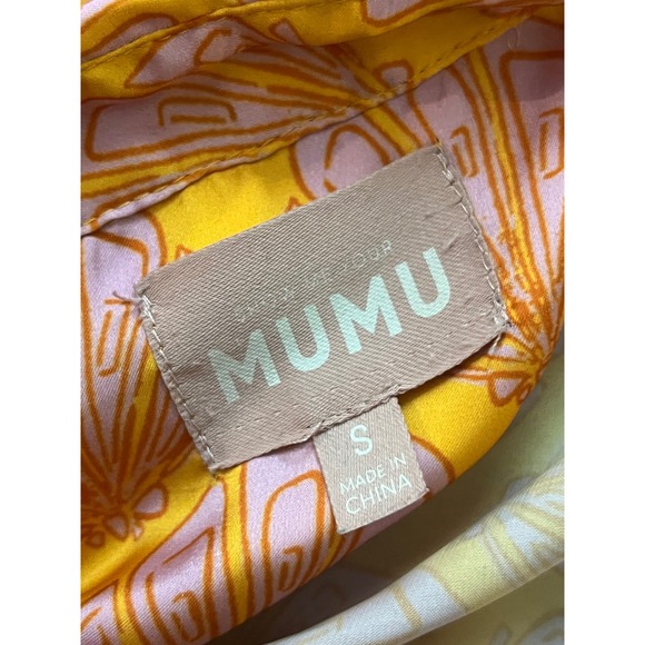 Show Me Your Mumu Seashell Print Button Down Pajama Shirt ONLY Size S - Picture 3 of 7